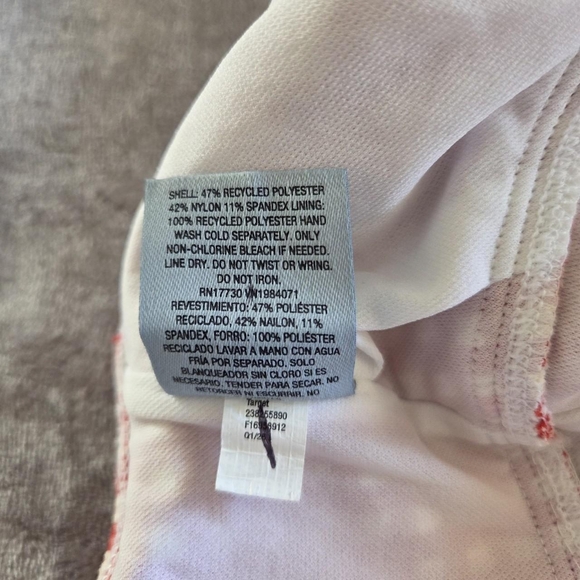 NWOT Shade & Shore Retro  Gingham One-Piece Swimsuit Red and White Size L - Picture 5 of 6